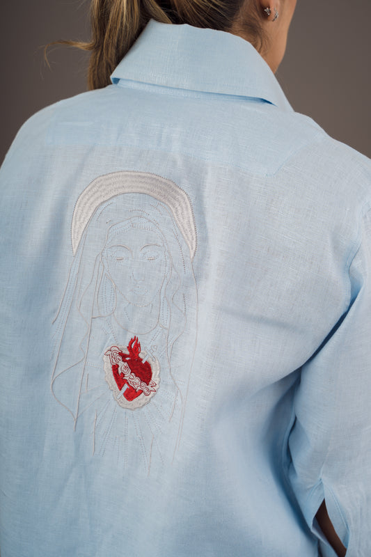 Camisa Sagrado Corazón de María – Azul
