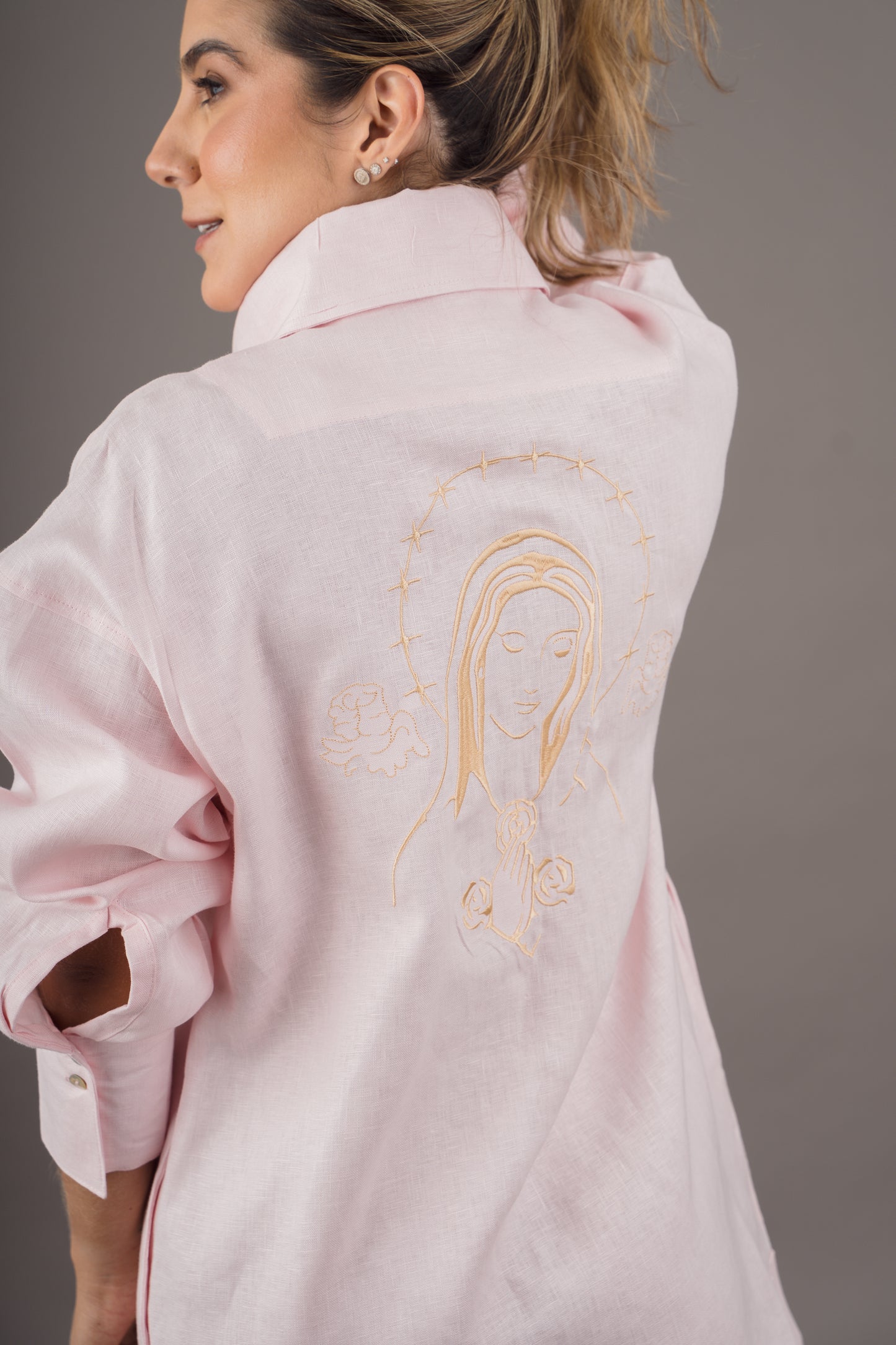 Camisón Virgen Rosa Mística – Rosa