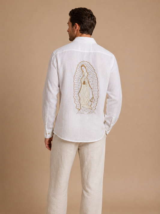 Camisa Manga Larga Hombre Virgen de Guadalupe